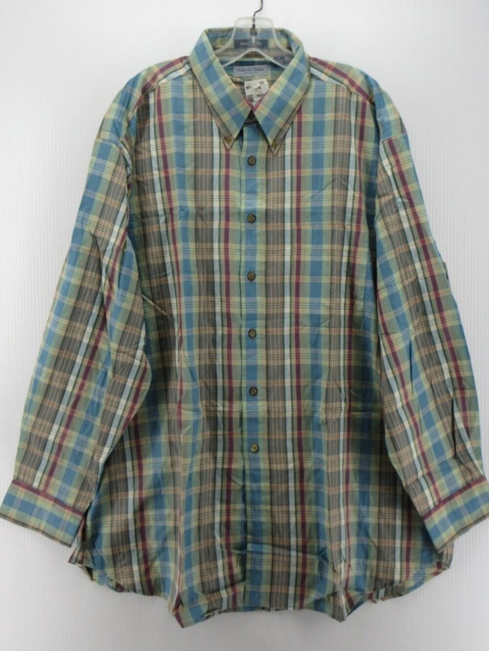 Bullock & Jones Shirt XL Madras Plaid Button Down Preppy Island NEW
